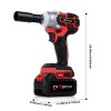 BRPOM 21V Cordless Electric Impact Wrench Gun 1/2'' with 2x