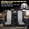 ESMING 2Pcs 60/40 Cloth High Back Bench Seat Cover for