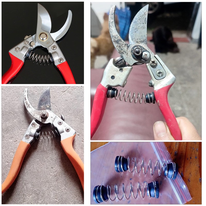 TorSor 3 Set Precision Pruner Spring Replacement with Rubber Base