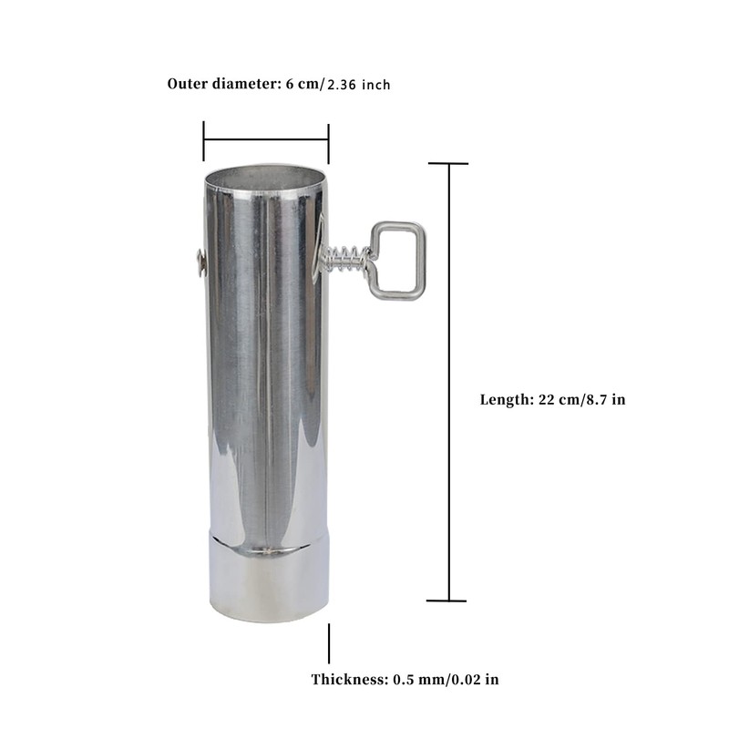 SoloWilder 6cm/2.36" Stove Pipe with Damper Thick Heat Resistant Chimney