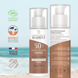 Algamaris Tinted Sun Cream Face Light SPF30 Organic Certified 50
