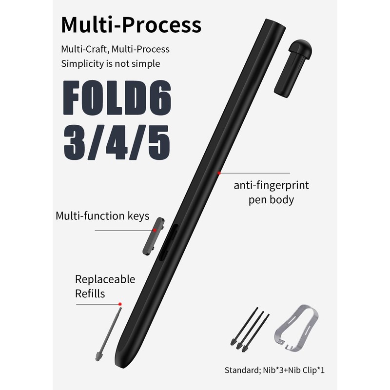 S Pen Fold Edition Replacement for Galaxy Z Fold6/Fold5 Touch