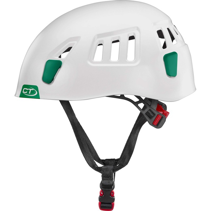 Climbing Technology Moon Helmet, Bianco/Verde Scuro, 50-61 cm