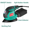 HYCHIKA Detail Sander, 14,000 OPM Compact Electric Sander Tool with