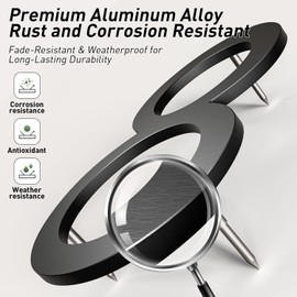 8 Inch Black House Number 5 for Outside – Modern Floating Address Numbers, Aluminum, Weather-Resistant & Rust-Proof, Easy to Install, Large Outdoor Address Numbers for Home, Office, and Street