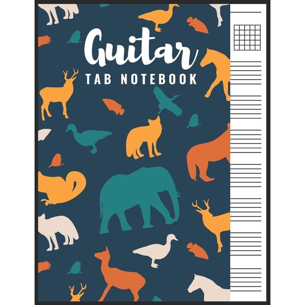 Guitar Tab Notebook: Blank 6 Strings Chord Diagrams & Tablature