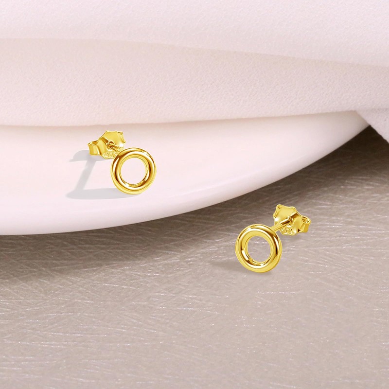 Loutade Silver Stud Earrings for Women Men Kind, Sterling Silver