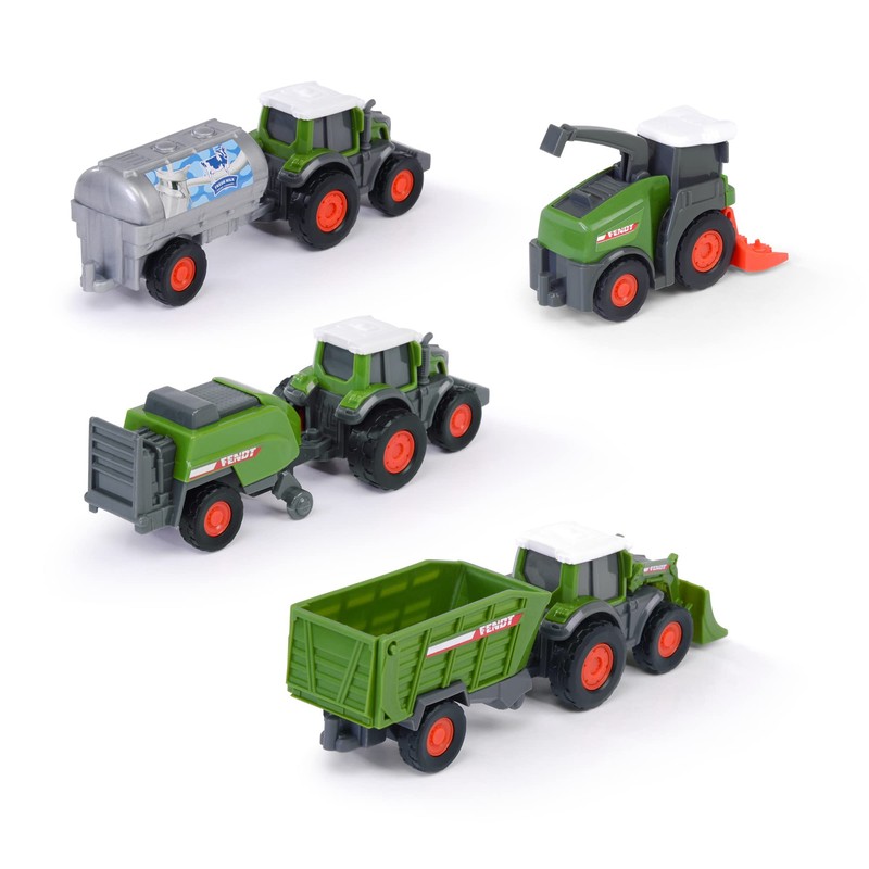 Dickie Toys Fendt Micro Team (9 cm) - Tractor Set