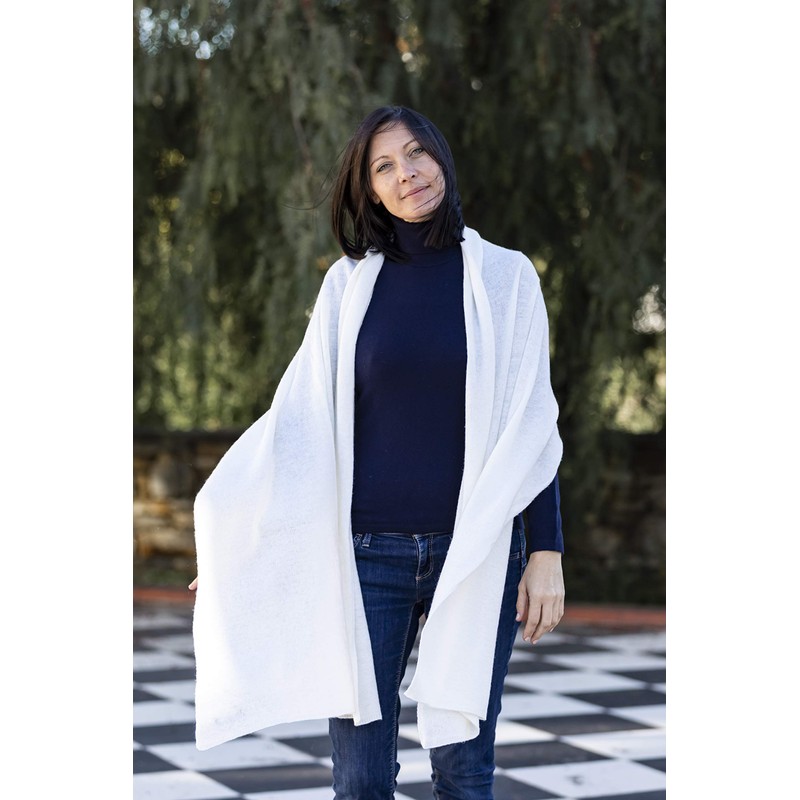 Marenza Women's stole made of mixed cashmere, made in Italy,