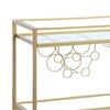 FirsTime & Co. Gold Francesca Bar Cart, 2 Tier Mobile
