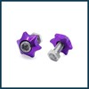 TUCKBOLD 4Pcs Purple Metal 6mm Thread Motorcycle Hexagon License Plate