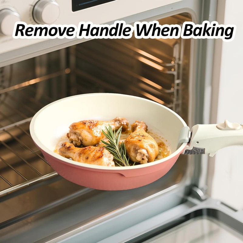 IKTU Removable Handle White,Handle for Cookware Set Pan Universal Pot