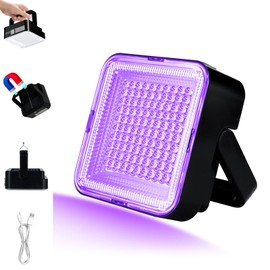 Rechargeable UV Black Light, 60W 5000mAh Dimmable UV Light, 100 LED 395nM LED Ultraviolet Blacklight, for Dog Cat Pet Urine Stains Detection, Bed Bug, Scorpions, Bedroom, Camping, Outdoor
