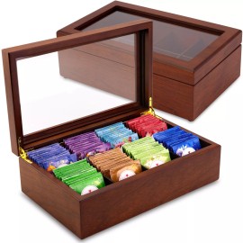 Apace Living Tea Box - Luxury Wooden Tea Bag Organizer from The Apace Premier Collection -...