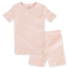 AVAUMA Baby Boys Girls Pajama Set Kids Toddler Snug fit Basic Cotton Sleepwear Short pjs for Daily (Baby Pink X-Small) (S)