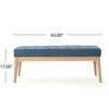 Anglo Air Force Blue Fabric Bench