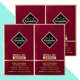 Grain On Faro Enzyme Red Encapsulation Digestive Enzyme Red Bean Flavor 30 sachets x 4 / 그레인온 파로효소 레드 캡슐레이션 소화효소 팥맛 30포X4개