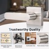 KNOBWELL 6 Pack Satin Nickel Door Handles Interior, Passage Door
