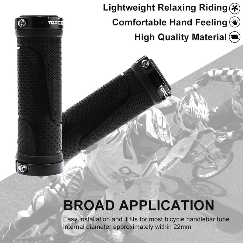 TOPCABIN Bike Grips Short Mini Bicycle Handlebar Grips Fit Many
