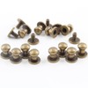 Moicstiy 30Set 6mm Round Head Button Studs Bronze Button Stud