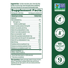 MegaFood Kids One Daily Multivitamin Soft Chews - Kids Vitamins with Vitamin B, Vitamin C, Vitamin D & Vitamin E - Age 4+, Vegetarian, Made Without 9 Food Allergens - Grape Flavor - 30 Chews