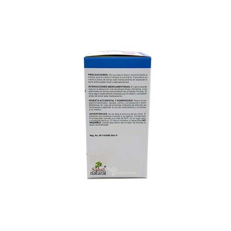 Caltrón 600 D Calcio Vitamina D 60 tabletas Salud Natural