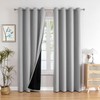 ChrisDowa 100% Blackout Curtains for Bedroom with Black Liner, 2