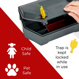 Rat Bait Station 2 Pack - Rodent Bait Station with Key Eliminates Rats Fast. Keeps Children and Pets Safe Indoor Outdoor (2 Pack) (Bait not Included)