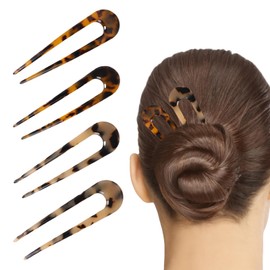 DOINEUFL Thicker French Hair Pin, French Pin, 4 Pcs French Twist Hair Pin, French Twist, Hair Pin, Hair Pins for Women, Hair Fork, U Shaped Hair Pins