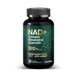 NEUMINA NAD+ Supplement 60 Capsules - Anti-Aging Complex with Resveratrol, Turmeric, Quercetin, Biotin for Cellular Energy, Skin Health | Non-GMO, Pure & Made in USA