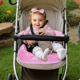 INFANZIA Dry Seat, Car Seat Protector Waterproof Carseat Liner Potty Training Toddlers, Baby and Infants, Piddle Pad for Carseats Strollers (Pink, 2 Packs)