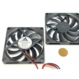 GDSTIME 2 X 24V 80mm 2Pin 11Blades 80x80x10mm dc brushless Cooling Case Fan 8cm 8010 C8