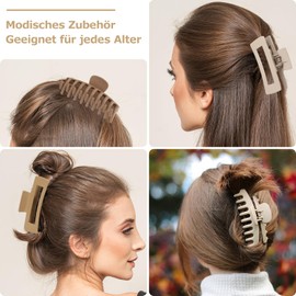 Hair Clips for Women with Coarse Hair, Hair Clips Large 10 cm/11 cm, Hair Clips Girls, Claw Clip, Hair Clips Set for Women and Girls with Thick and Thin Hair, 8 Pieces