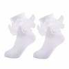 MKYSZLT 2 Pairs Girls Ruffle Socks Toddler Girl Frilly Dress