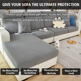 MAOILY MAOILY Soothing Home Sofa Covers, Sofa Hero Covers for Couch, Couch Cushion Covers, Magic Sofa Covers Washable Sectional Couch Covers Stretch Slipcovers for Pets (Khaki,Extra Large Single Seat Cover)