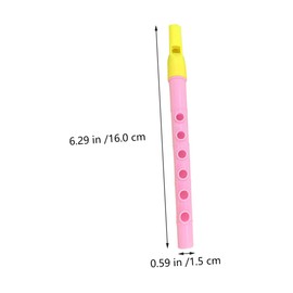 FELTECHELECTR 10pcs Boy Girl Clarinet Toys Plastic Flute Hand Coordination Toy Accurate Tones Easy to Use for Music Learning Random Color