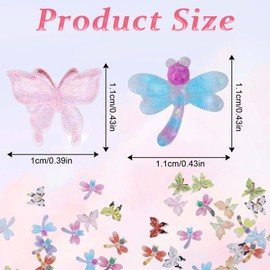 Giantree 100 Pcs Micro Resin Butterflies and Dragonflies for DIY Craft, Miniature Tiny Butterflies Dragonflies Crafts Dollhouse Decoration Terrarium Fairy Garden Landscaping Butterfly Dragonfly Decor