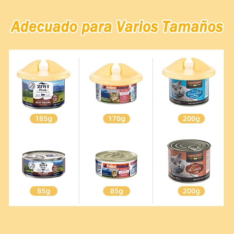 Tapas para Latas de Comida, 6 Piezas Cucharas y tapas