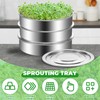 Abizarch 8.6" Sprouts Growing Kit, Stainless Steel Sprouting Kit, 3-Tier