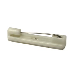 Barra de seguridad blanca con insignia de identificación adhesiva para manualidades, Blanco, 50 pcs, 50