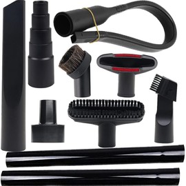10 Piezas de Accesorios Universales de Aspiradora para Accesorios de Shop Vac - Kit de Adaptador de Manguera de Aspiradora de 2 1/2" a 1 1/4" y 1 7/8" a 1", Accesorio de Cepillo de Aspiradora