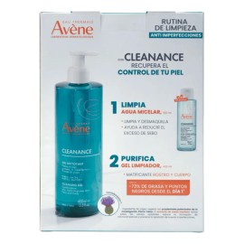 Kit Avene Cleanance Gel Limpiador Piel Grasa 400ml Más Regal