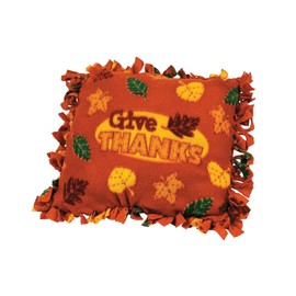 Give Thanks Fleece Tied Pillow Craft - DIY Fall & Thanksgiving Crafts for Kids: Fun and Easy-to-Make Fleece Pillow kit, Perfect for The Holiday Season