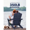 KINGYES Folding Adirondack Chair, Relaxing Stackable|Arm Rest|Ergonomic HDPE All-Weather Adirondack