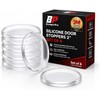 Door Knob Wall Protectors 6-Pack, 2 Inch Clear Silicone Door