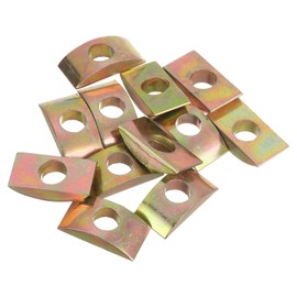 sourcing map 12 Pcs M8 Half Moon Nuts Washers, Iron Solid Half Moon Nuts Spacer Washer, Spacer Connector Hardware Fittings, Bronze