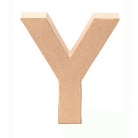 Glorex Cardboard Letter, Number and Characters, Letter Y, Y, natural