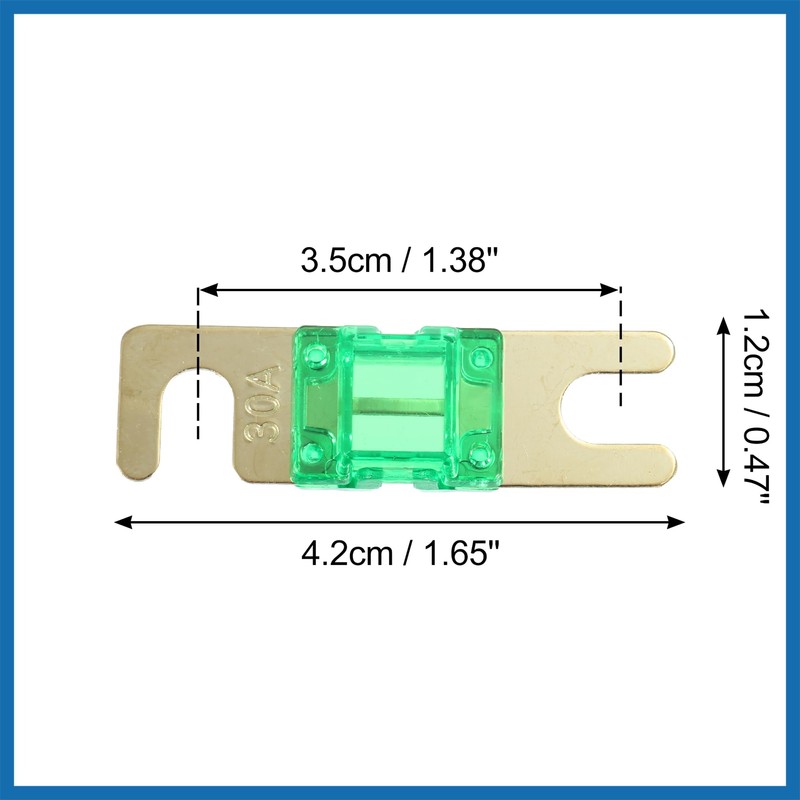 A ABSOPRO 10pcs 30A AFS Mini ANL Fuse for Car