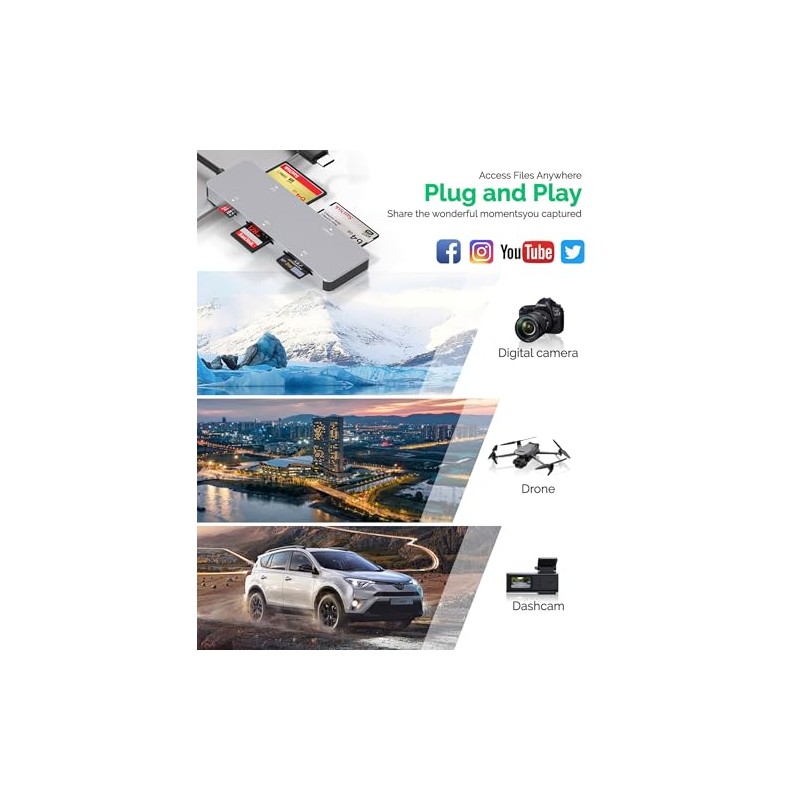 CFast - Lector de tarjetas USB C CFast2.0 de 5