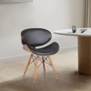 Armen Living Cassie Dining Chair in Black Faux Leather and